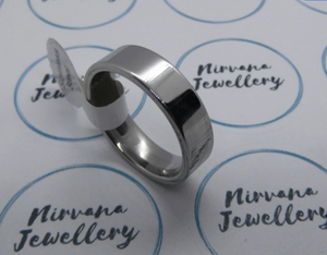 Silver Stainless Steel Band Ring