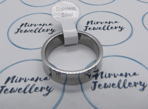 Silver Stainless Steel Band Ring