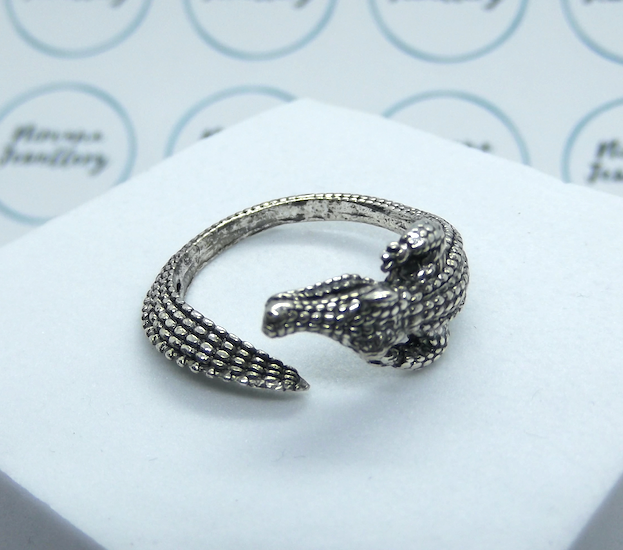 Adjustable Crocodile Ring, Alligator Ring