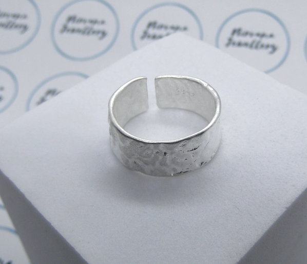 Adjustable Hammered Ring, Textured Ring