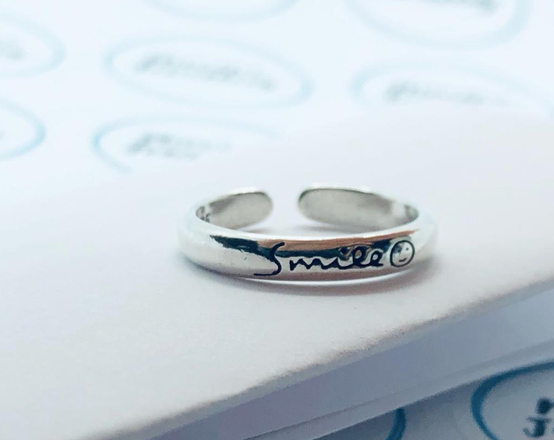 Adjustable Smile Ring, Smiley Face Ring, Happy Ring