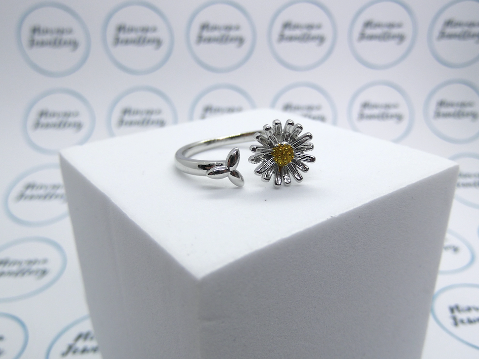 Adjustable Daisy Ring, Flower Ring