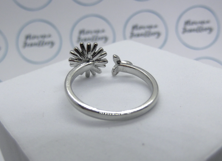 Adjustable Daisy Ring, Flower Ring