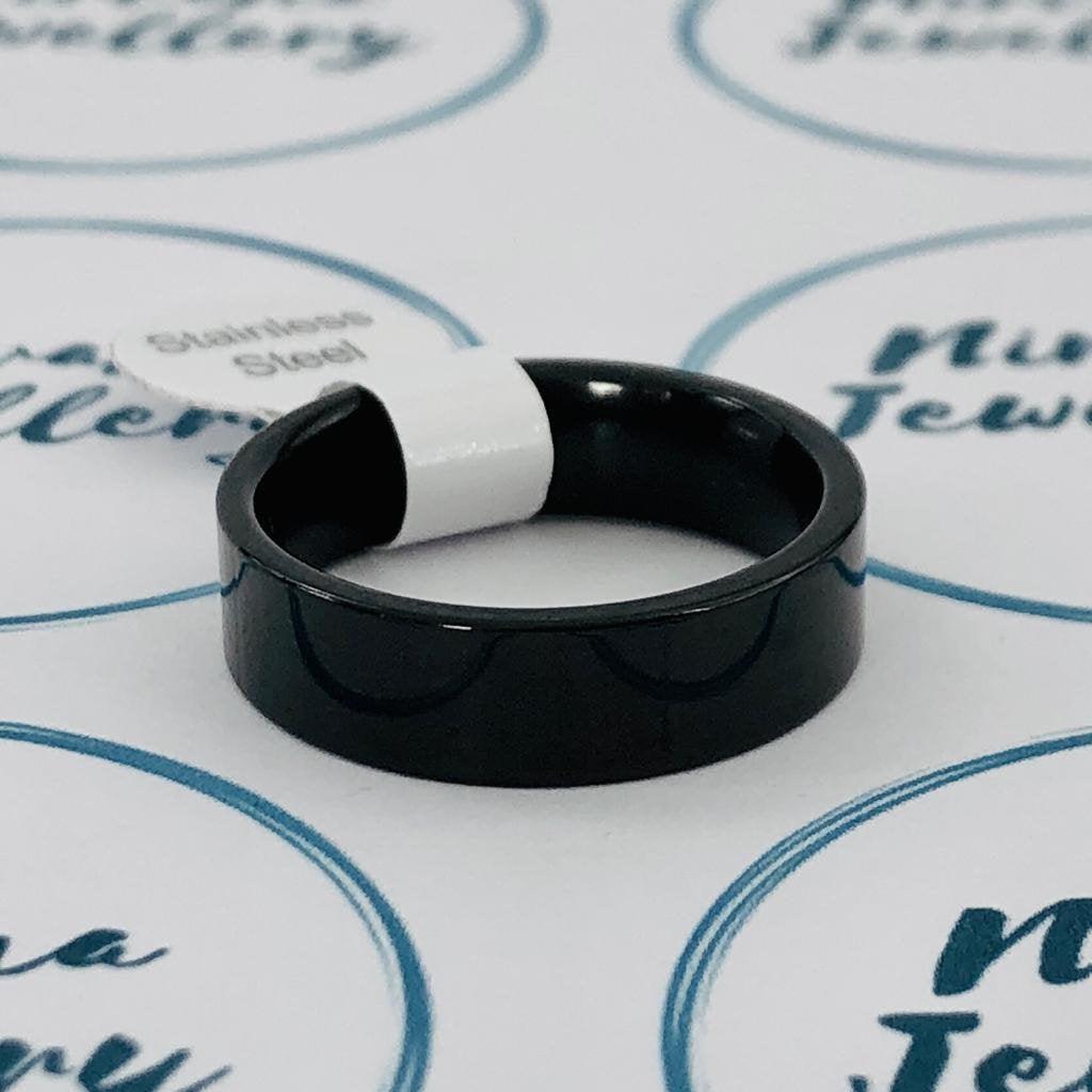 Black stainless steel deals ring