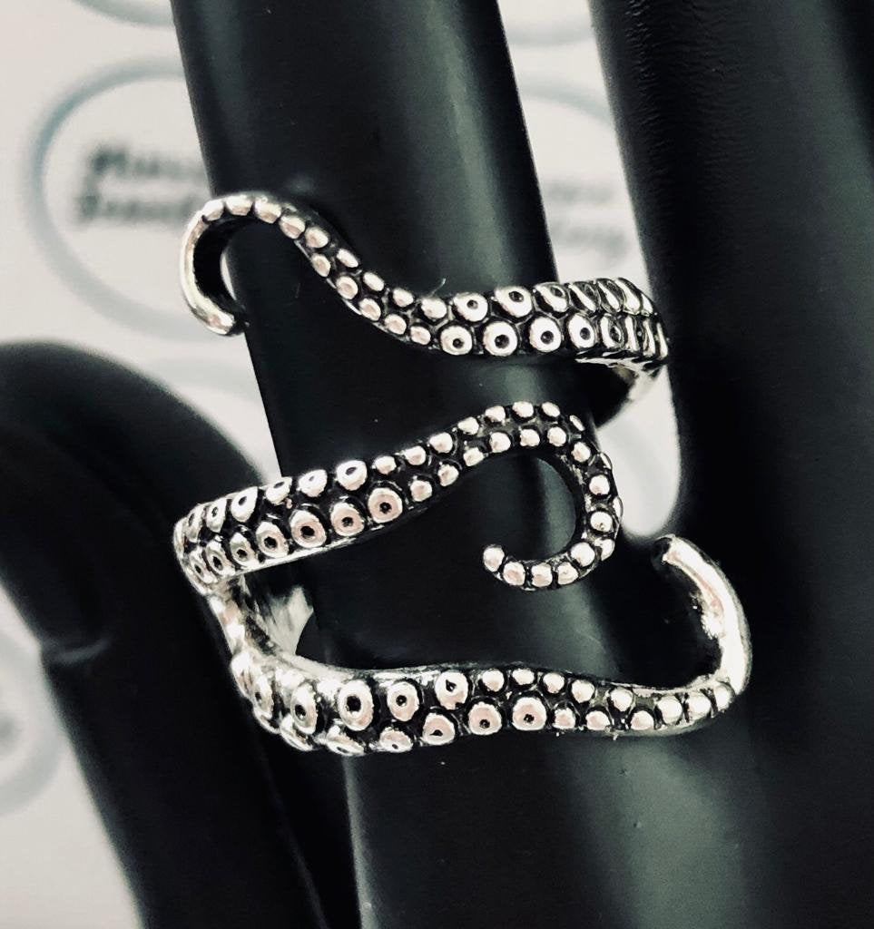 Silver hot sale octopus ring